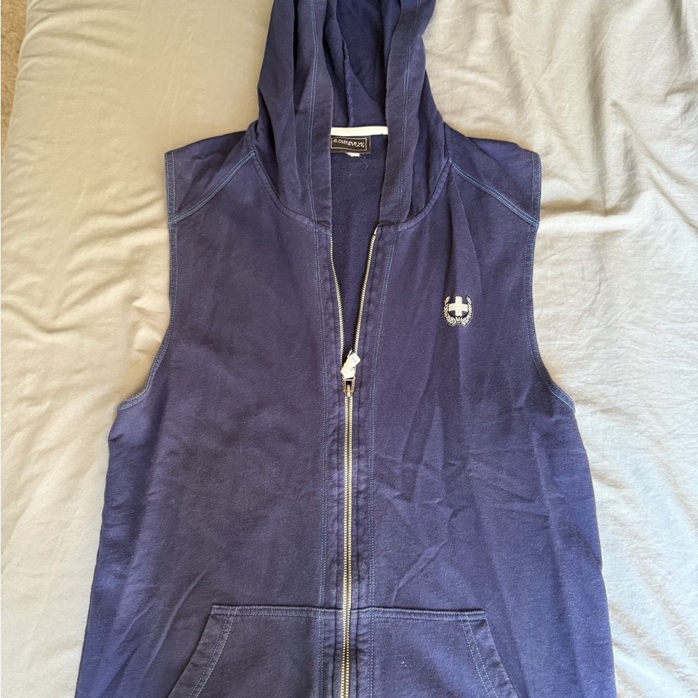 Andrew Christian Navy Cotton Hoodie
